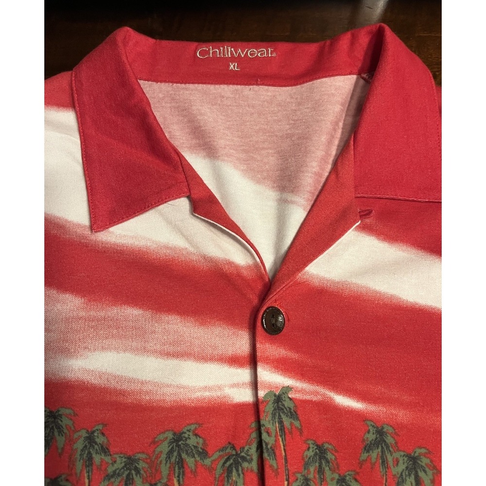 VTG CHILIWEAR Men Sailboat USA Button Front Short Sleeve Hawaiian Shirt XL - Picture 4 of 5